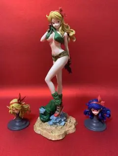 女性キャラクター フィギュア 交換用ヘッド付き