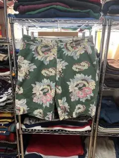 90s Polo Ralph Lauren アロハショーツ 花柄 緑色