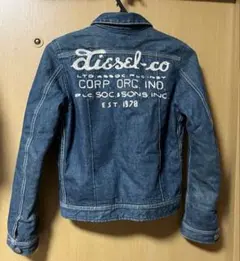 DIESELダークブルー デニムジャケット size表記M 140