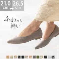 エアスイート ポインテッドトゥパンプス フラット