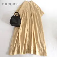POU DOU DOU プードゥドゥ ピンタック使いワンピース　インド綿のサムネイル