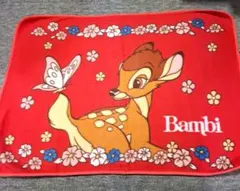 バンビ フリースブランケット 赤