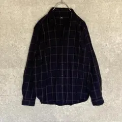【UNIQLO】ユニクロ（M）ライトフランネルチェックシャツ＊長袖＊アメカジ