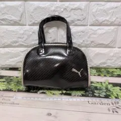 PUMA エナメルミニボストン 黒