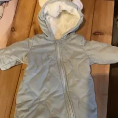 新品#ボア耳付きカバーオール#70〜80ミントグリーン#キルティング