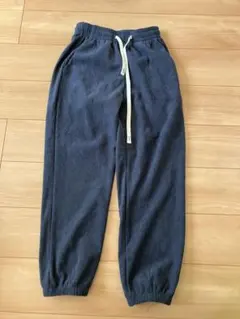 ジョガーパンツ　裏起毛　コーデュロイ　青　冬