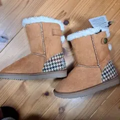 Harris Tweed ブラウンブーツ 20cm