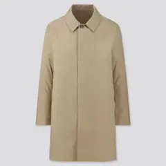 美品 ユニクロ UNIQLO ブロックテックステンカラーコートベージュ XL