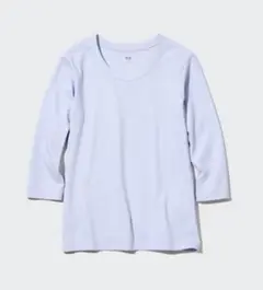 【新品】UNIQLO ユニクロ コットンクルーネックTシャツ (7分袖) M