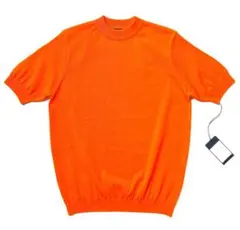 新品 リナシェンテ 52 XL クルーネック ニット 半袖 オレンジ 沼ネックのサムネイル