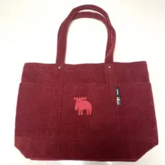 【レア商品】♡moz モズ トートバッグ フェルト　L 赤　レッド♡のサムネイル
