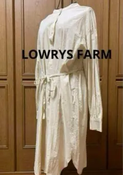 LOWRYS FARM ローリーズファーム シャツワンピース 長袖 ベージュ