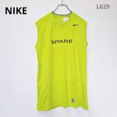 ナイキ　タンクトップ　グリーン　M　英字プリント　スポーツ　ランニング　ジム