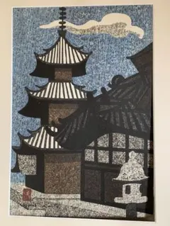 銅版画（エッチング・アクワチント今村由男「開く時」直筆サイン 額装