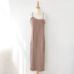 Amista akaneさんコラボ アシンメトリー ジョーゼットキャミワンピース