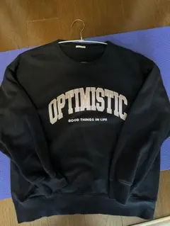 OPTIMISTIC ロゴ スウェット ブラック