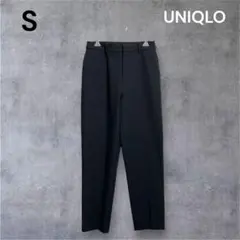 美品 UNIQLO ユニクロ S ブラック スリムテーパードパンツ アンクル 春