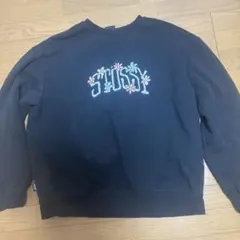 や*様 STÜSSY ブラック スウェット 花柄刺繍