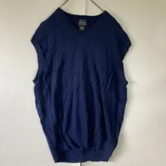 USA輸入　レトロ　ヴィンテージ感　無地ニットベスト　ノースリーブ