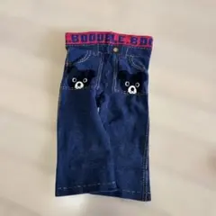 DOUBLE.B クマ刺繍 ネイビー パンツ