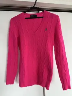 ラルフローレン　Ｖネックカシミヤ&ウールのセーター