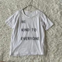 ikka メッセージプリント Tシャツ ホワイト