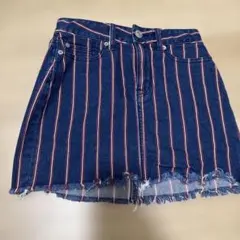 American Eagle ストライプ デニムミニスカート　00のサムネイル