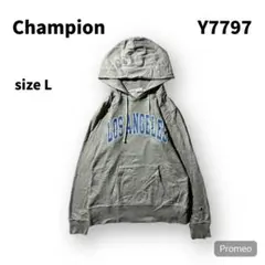 【即購入OK】champion パーカー　フーディー　サイズL グレー
