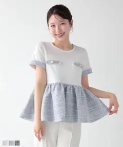 ツイードペプラムトップス fitmoreのサムネイル