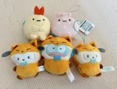 サンリオ　すみっコぐらし　ぬいぐるみセット　ゴム付き