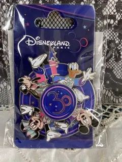 ディズニー　ディズニーランドパリ　ピンバッジ　ミッキー　フレンズ　30周年　回る