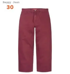 Supreme Baggy Jean Burgundy バギー ジーンズ 30