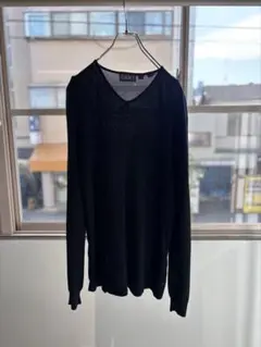 90's DKNY シルク100% v neck knit カルバンクラインのサムネイル