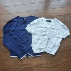 120センチ　GAP　COMME CA ISM　カーディガン　2枚セット　紺　白