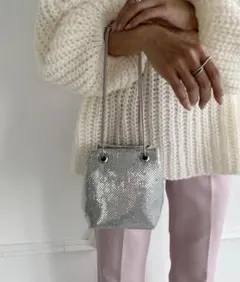 シャイニー2WAY巾着ミニショルダーバッグ