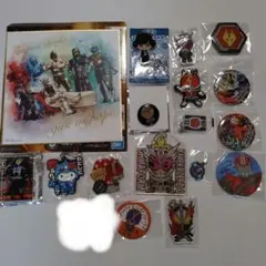 仮面ライダー グッズ まとめ売り 缶バッジ キーホルダー 色紙