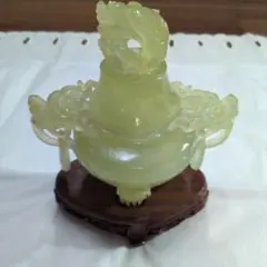 紅水晶 香炉 置物 天然石 彫刻 木台付き 紅水晶 香炉 置物 天然石 彫刻 木台付き - メルカリ