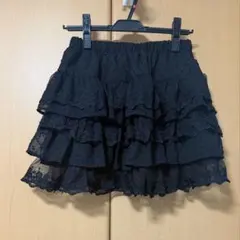 SHEIN ブラック ミニスカート フレア レースのサムネイル
