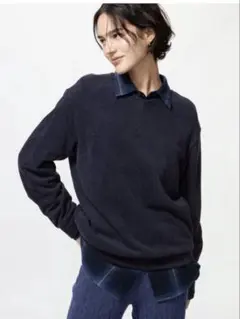 UNIQLO ソフトニットフリース ネイビー M