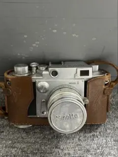 ジャンク品］ミノルタ-35 Model II二眼レフカメラ純正レザーケース付き