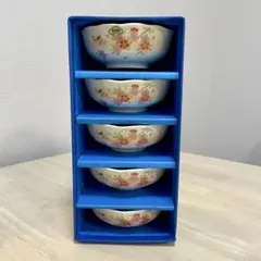 【未使用箱付】有田焼 松峰 桜柄 小鉢 5客揃 和食器 輪花鉢 デザート鉢のサムネイル
