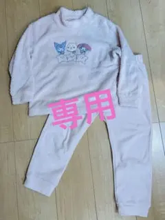 ユニクロ　ちいかわサンリオ刺繍フリースパジャマ　ピンククロミマイメロ　120