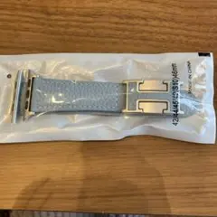 ライトブルー レザー風バンド 46mm