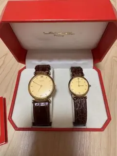 LANCEL PARIS ランセル ペアウォッチ 腕時計 ゴールド文字盤 箱付きのサムネイル