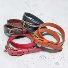 本革レザーブレスレット 2連 牛革 4色展開 ユニセックス