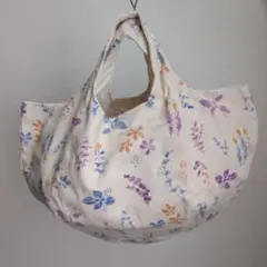本日限定セール★花柄コットンエコバッグ☆ハンドメイド