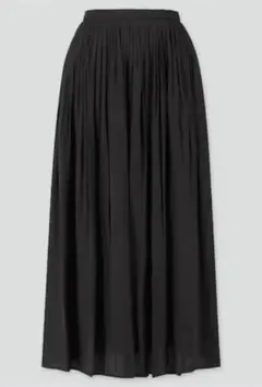 UNIQLO プリーツロングスカート ブラック グレー