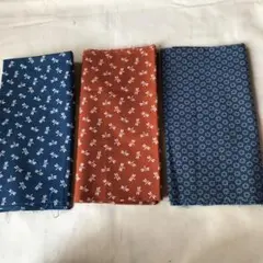 和柄　トンボ　生地　布　約110cm巾 x50cm 3枚セット