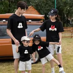 一度も使用していない ミッキー＆ミニー プリント 半袖 T シャツ BX120