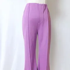 【ノーリーズ】NOLLEY'S カジュアルパンツ 裾スリット 美脚 フレア 36のサムネイル